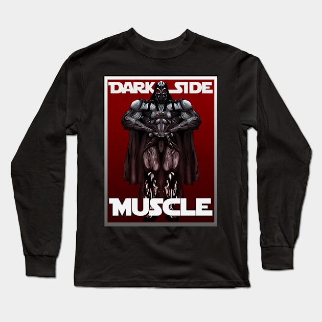 Dark side muscle-clean Long Sleeve T-Shirt by Actualsuperhero